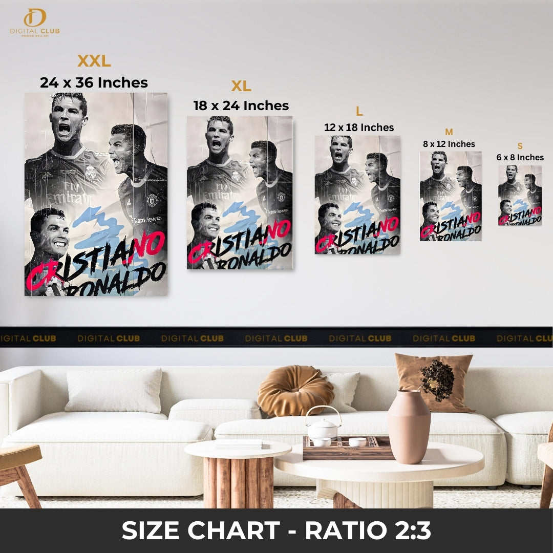 Cristiano Ronaldo - Football - Premium Wall Art