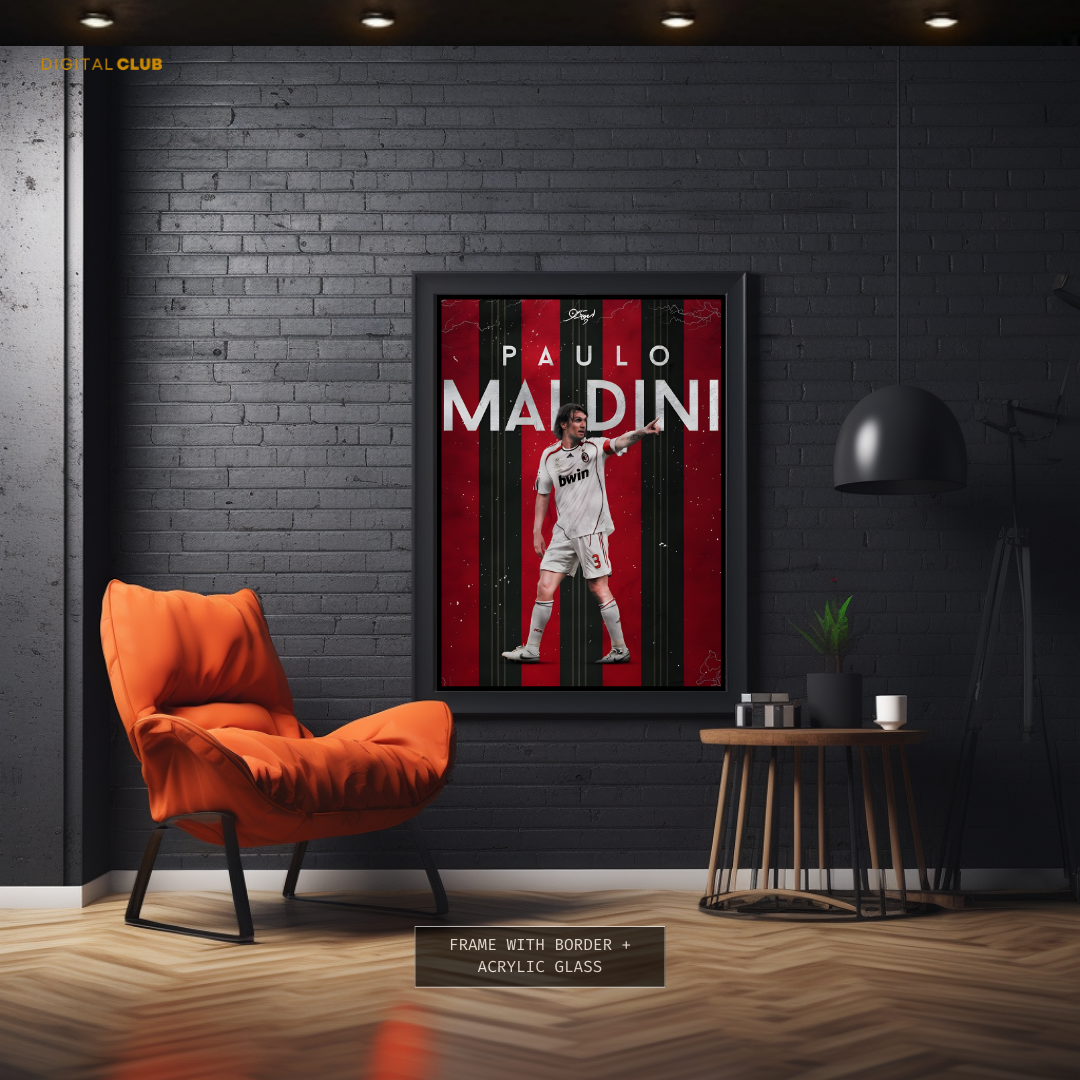 Paulo Maldini Football Premium Wall Art