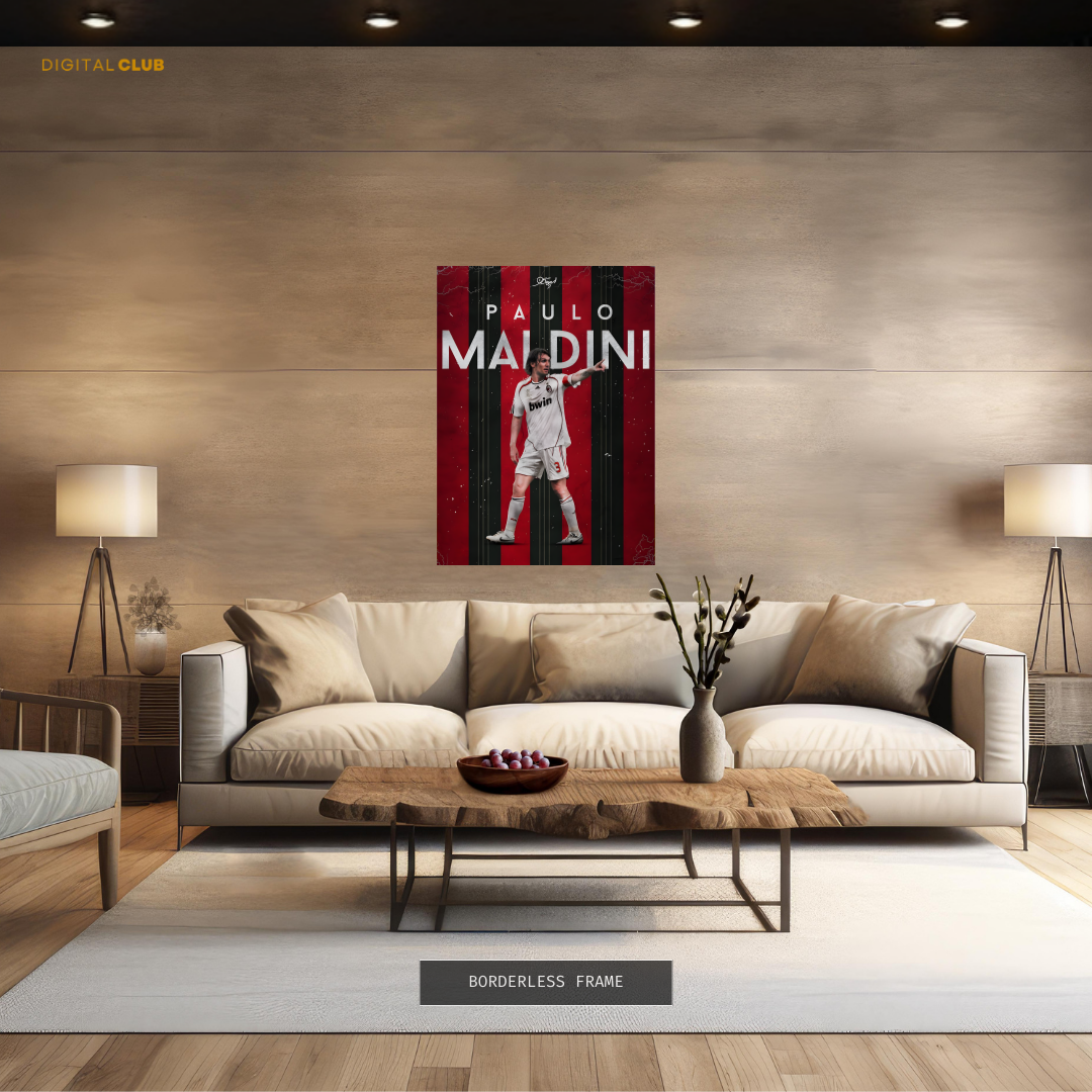 Paulo Maldini Football Premium Wall Art