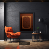 Louis Vuitton Brown Leather Pattern Premium Wall Art