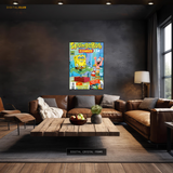 Sponge Bob Cartoon Premium Wall Art