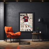 Paolo Maldini Italy Football Premium Wall Art