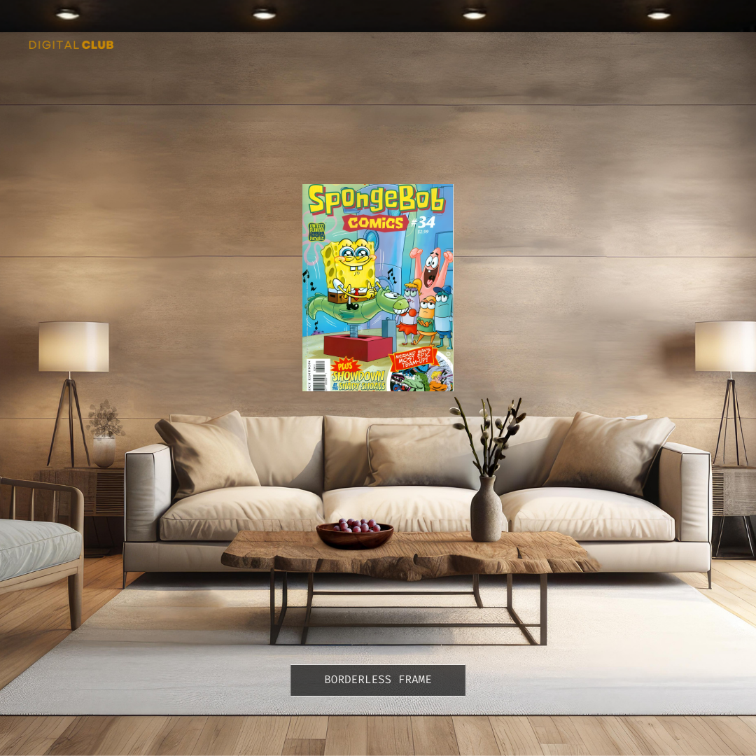 Sponge Bob Cartoon Premium Wall Art