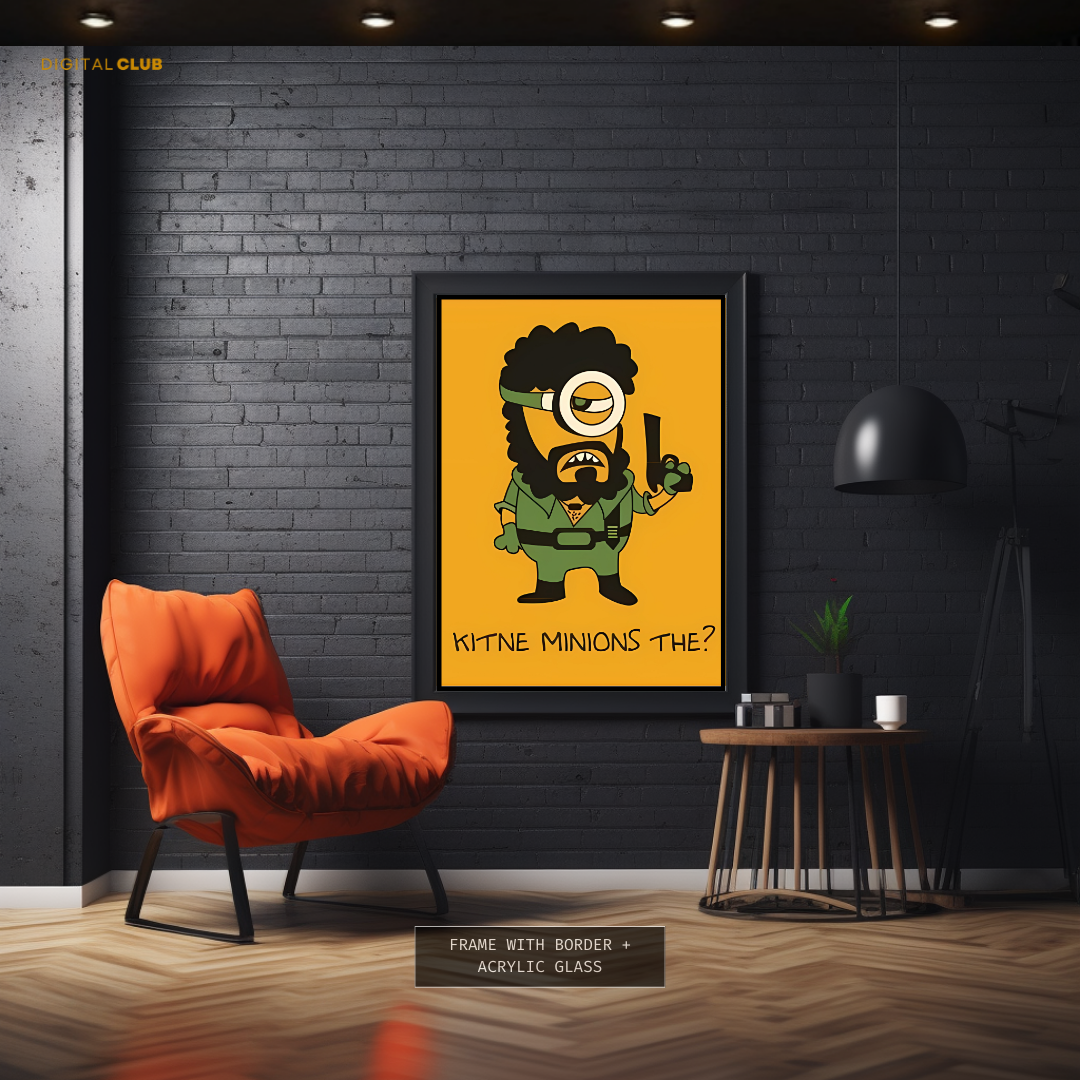 Kitne Minions The - Urdu Quote - Premium Wall Art