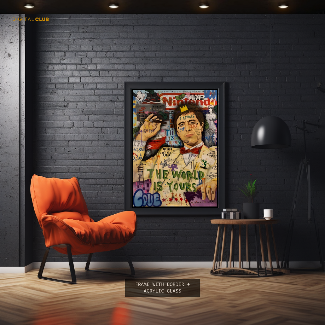 Scarface Tony Montana Pop Art Premium Wall Art