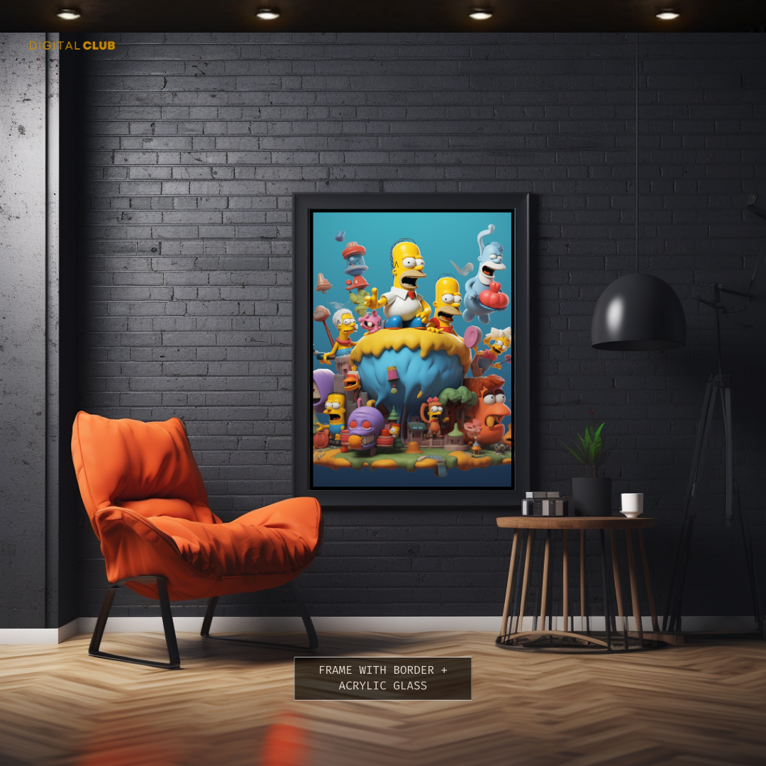 Simpsons Anime Premium Wall Art