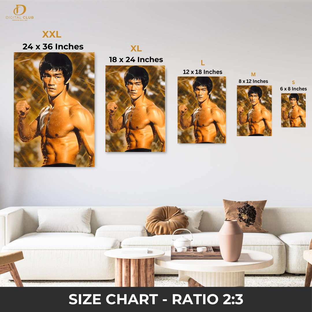 Bruce Lee - MMA - Premium Wall Art