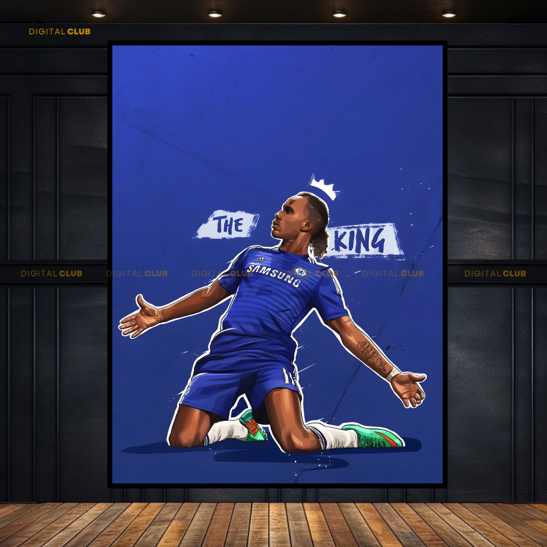 Drogba Chelsea - Football - Premium Wall Art