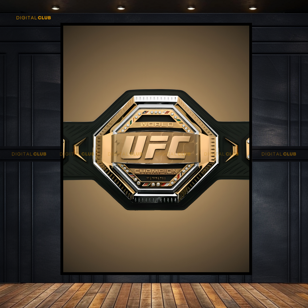 UFC Champ Gold Belt Premium Wall Art