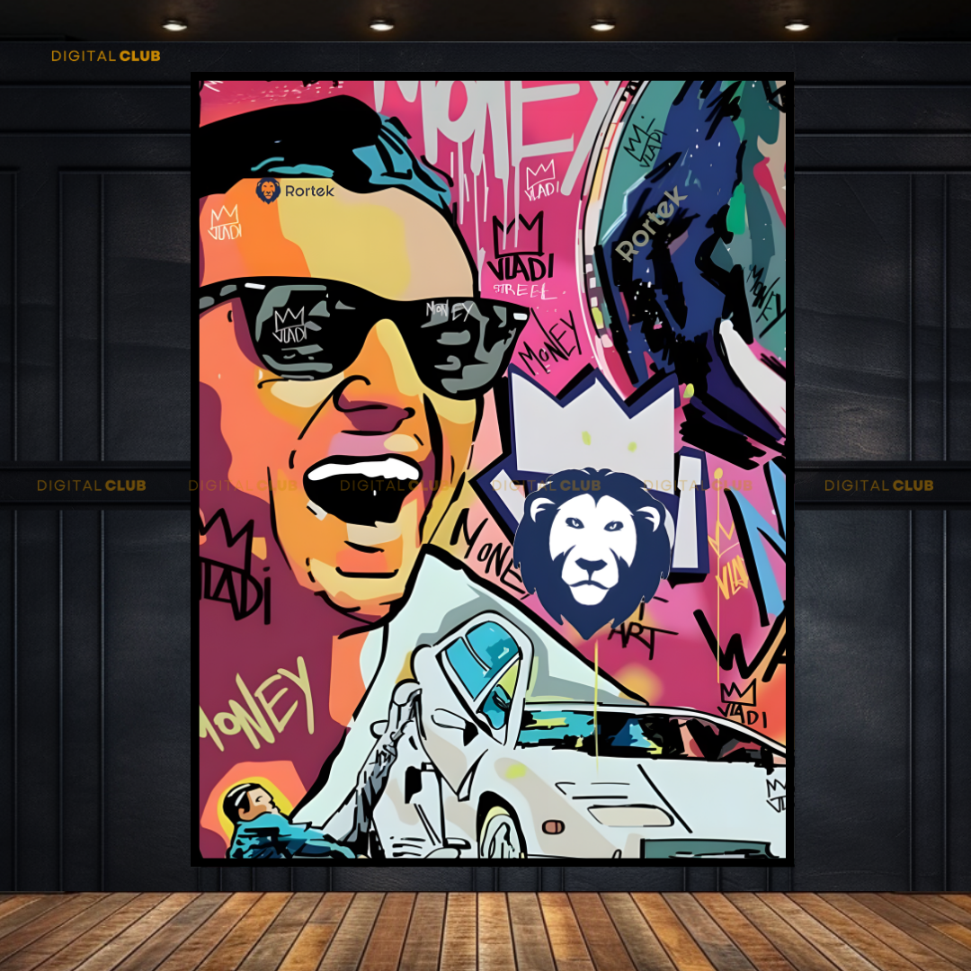 Wolfie 1 - Pop Art - Premium Wall Art