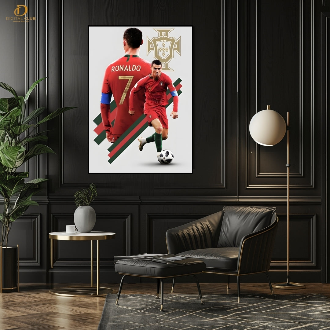 Cristiano Ronaldo 2 - Football - Premium Wall Art