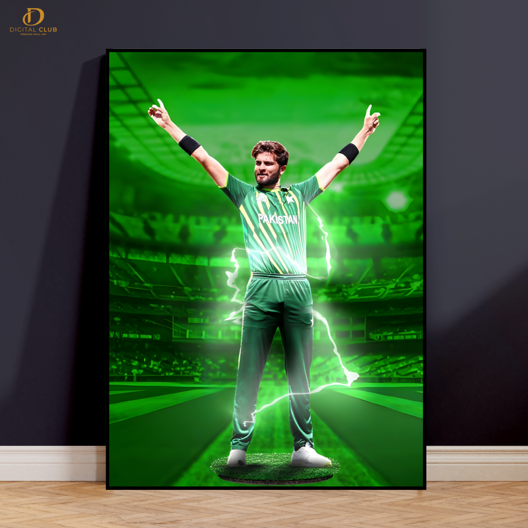 Shaheen Afridi 1 - Cricket - Premium Wall Art