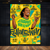 Ronaldinho Brazil Football Premium Wall Art