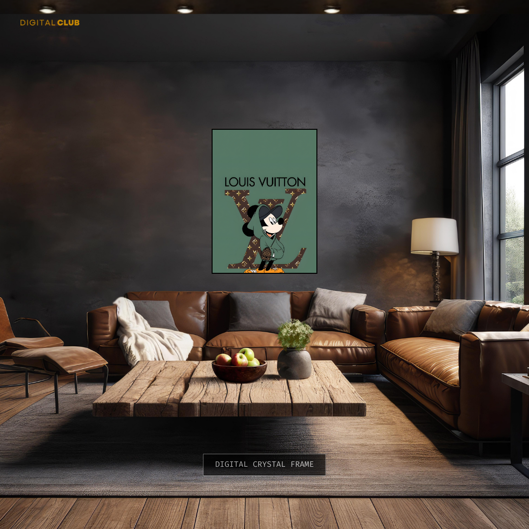 Louis Vuitton Disney Mickey Cartoon Premium Wall Art