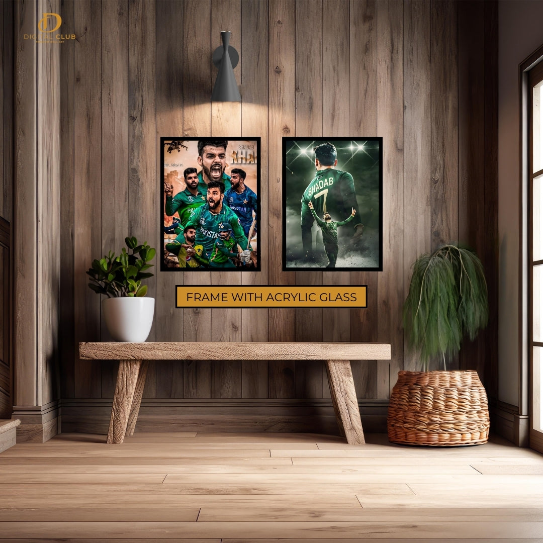 Shadab Khan Pakistan- 2 Panel Wall Art