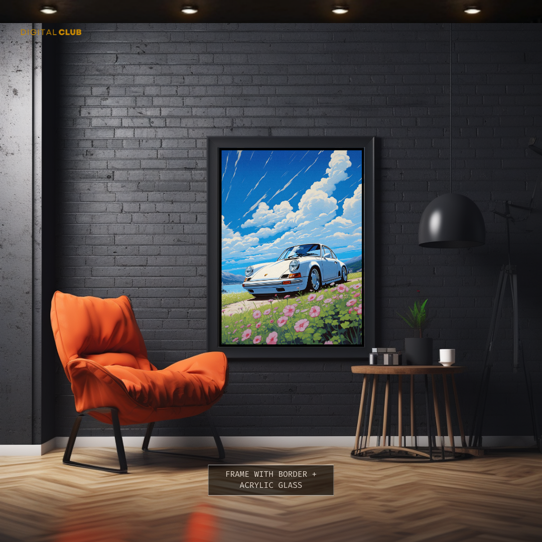 Porsche Sports Car - Artwork - Premium Wall Art