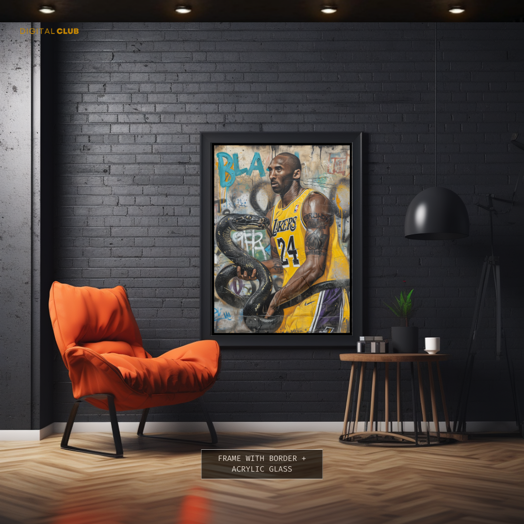 Kobe Bryant Black Mamba 1 Premium Wall Art