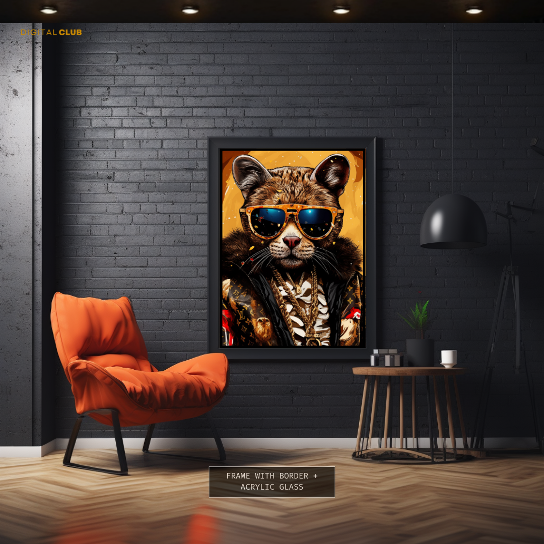 Tiger in SWAG - Animal & Wildlife Premium Wall Art