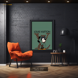 Louis Vuitton Disney Mickey Cartoon Premium Wall Art