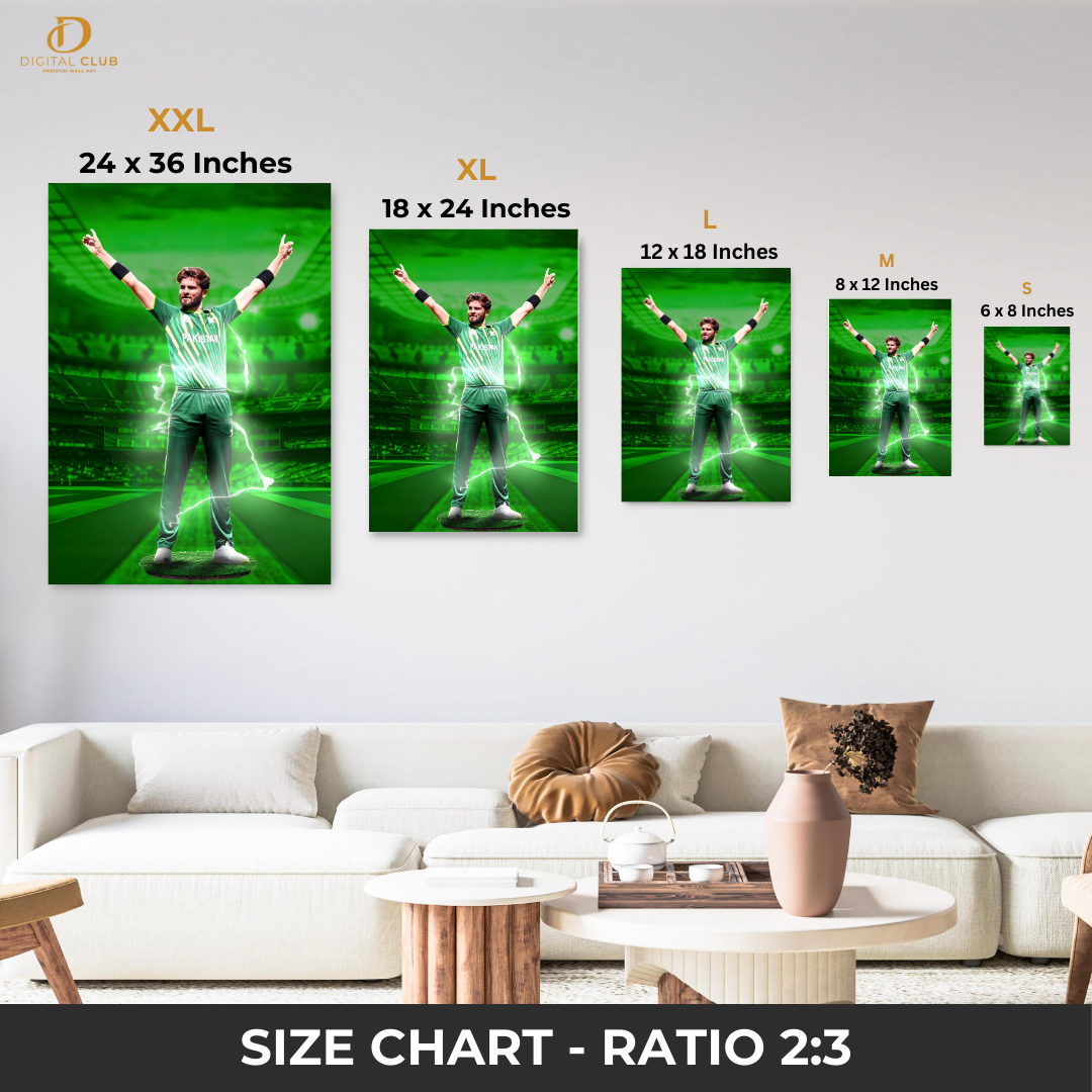 Shaheen Afridi 1 - Cricket - Premium Wall Art