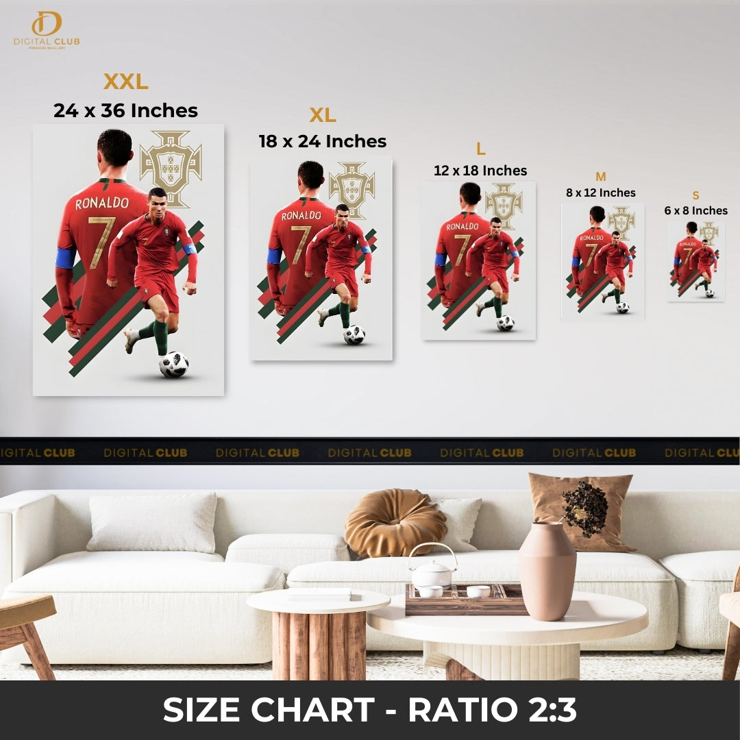 Cristiano Ronaldo 2 - Football - Premium Wall Art