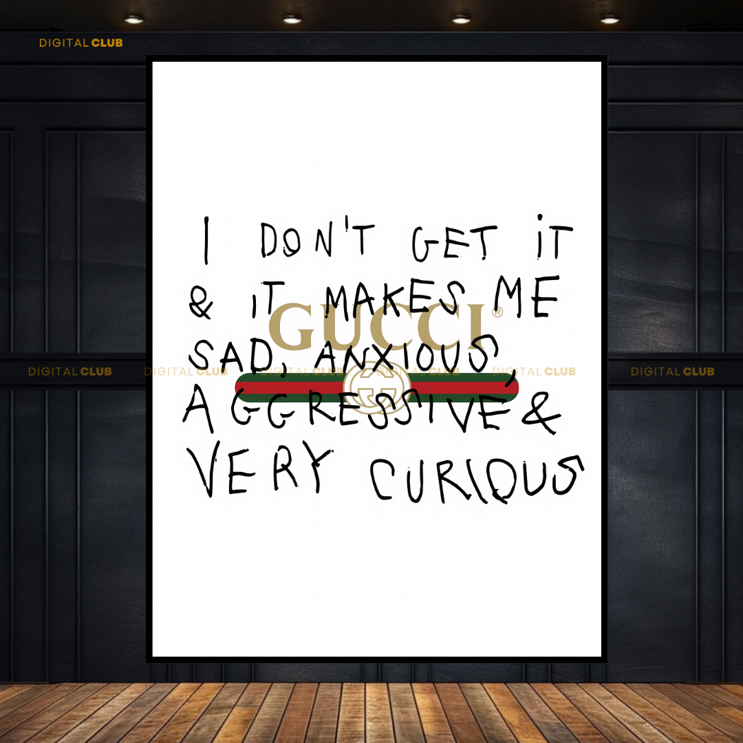 Gucci - Quote Artwork - Premium Wall Art