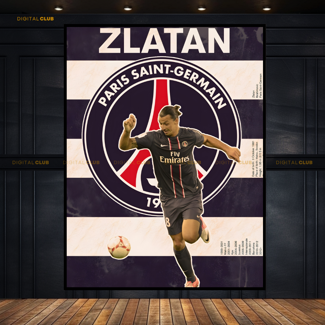 Zlatan PSG - Football - Premium Wall Art