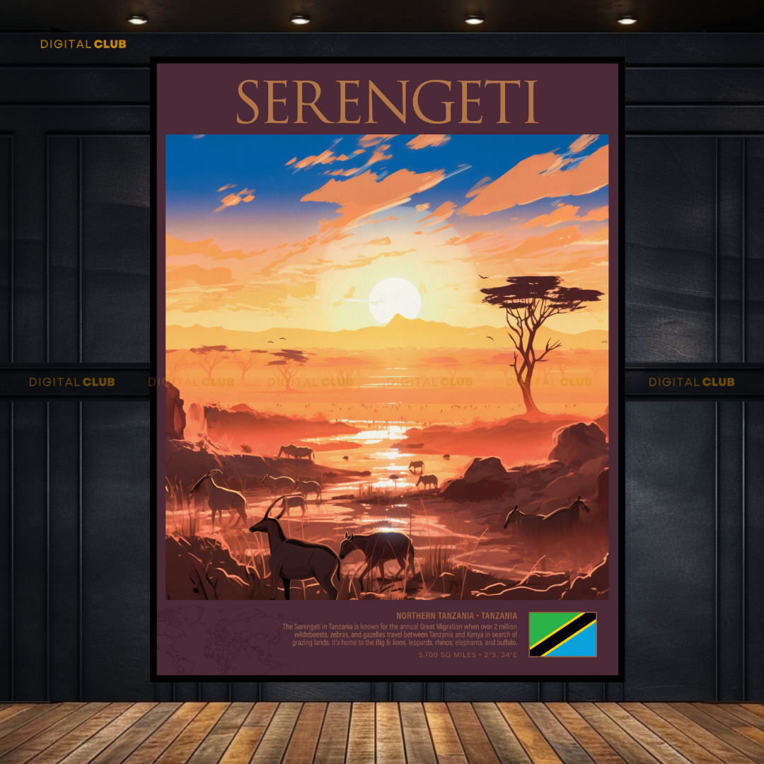 Serengeti Tanzania Premium Wall Art