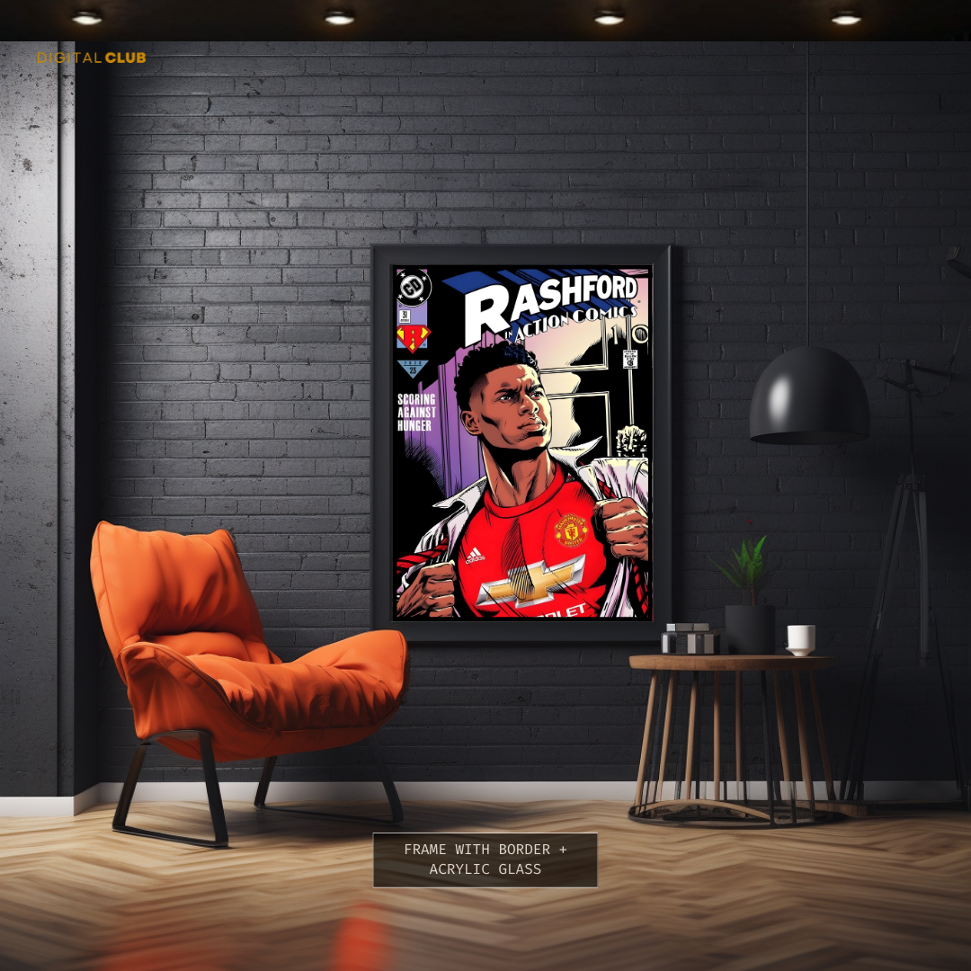 Manchester United Rashford Football Premium Wall Art