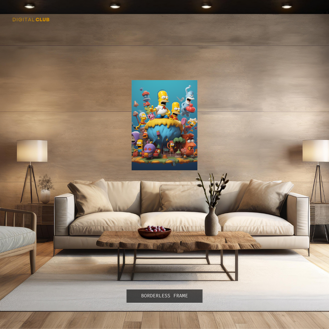 Simpsons Anime Premium Wall Art