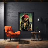 Johnny Depp Pirates of the Caribbean Premium Wall Art