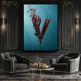 Vikings Logo - Tv Series - Premium Wall Art