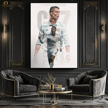 Ronaldo Artwork 5- Football -Premium Wall Art