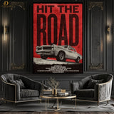 Hit The Road- Car- Premium Wall Art - Art Digital Club
