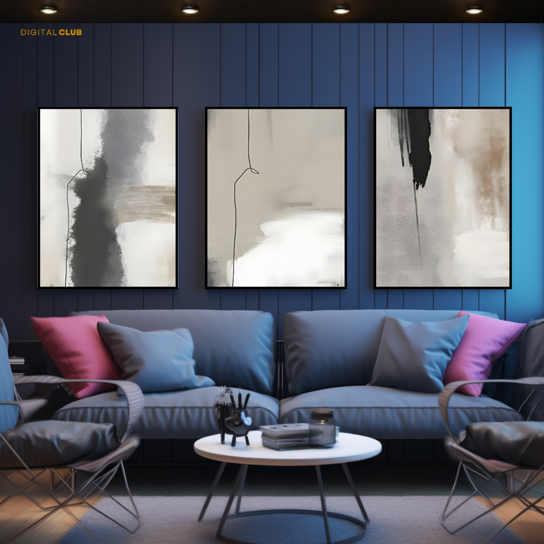 Abstract Art 15 - 3 Panel Wall Art