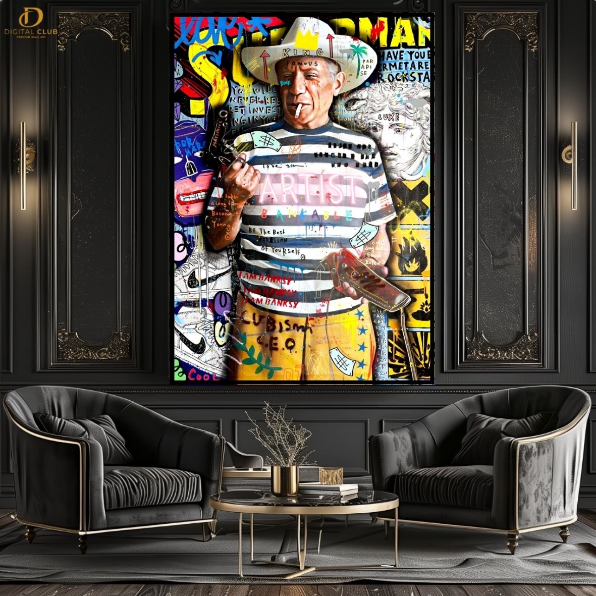 Pablo Picasso- Artist- Premium Wall Art - Art Digital Club