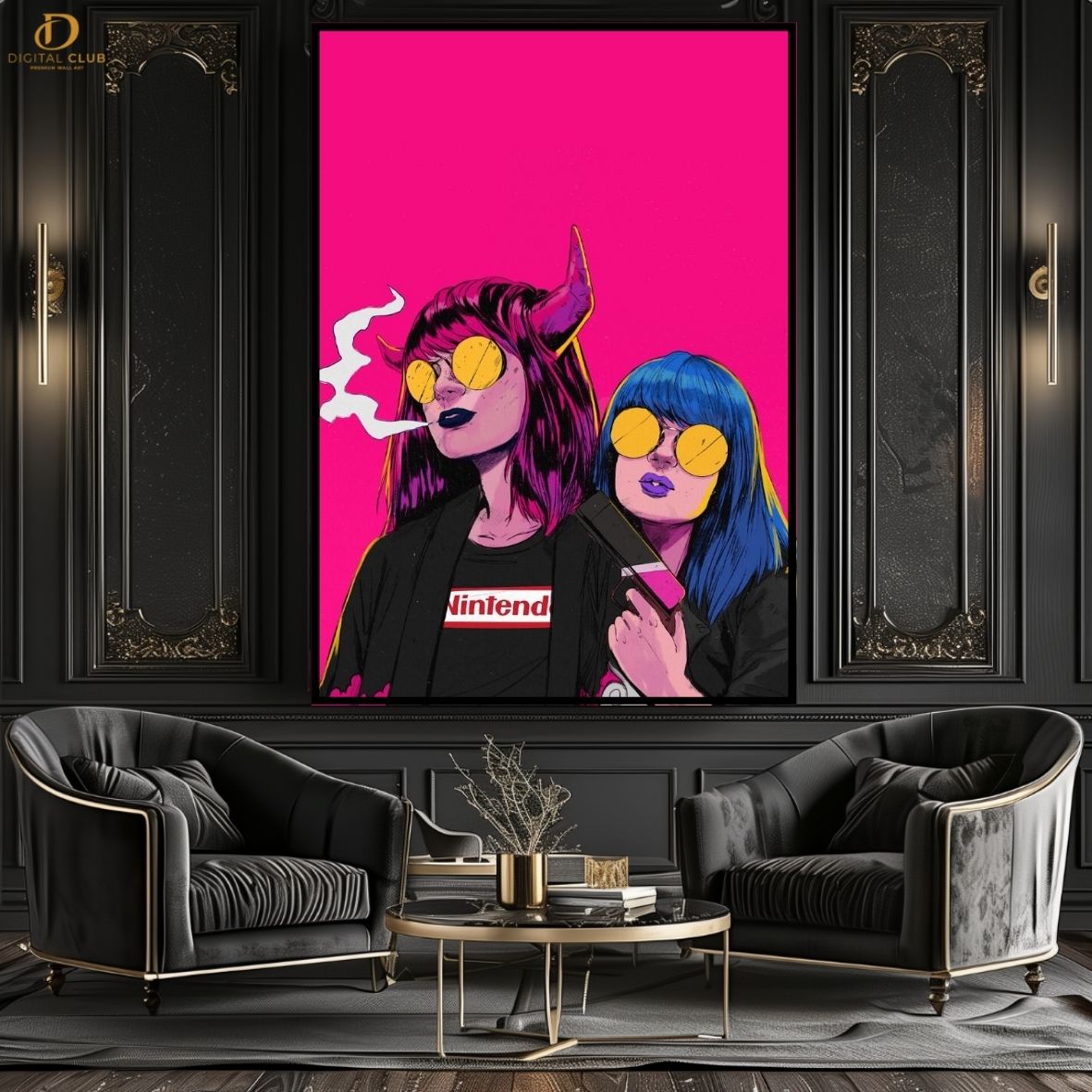 Funky Girls -Pop Art- Premium Wall Art - Art Digital Club