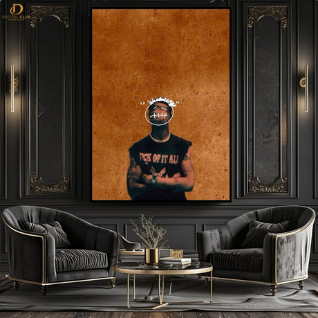 Travis Scott 3 -Music Artist- Premium Wall Art