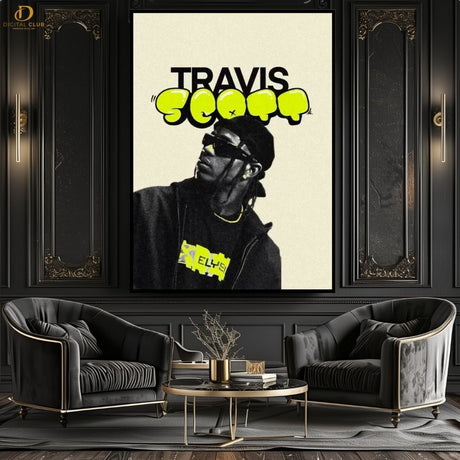 Travis Scott 14 -Music Artist- Premium Wall Art