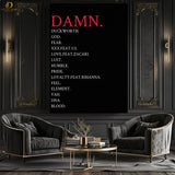 DAMN ALBUM- Music Artist - Premium Wall Art
