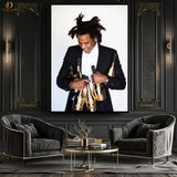 Jay-Z 2  - Music Artist- Premium Wall Art