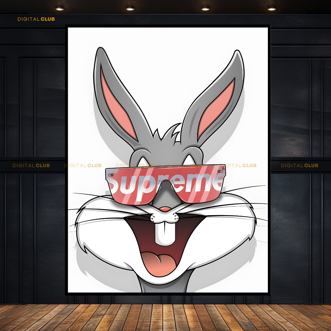 Bugs Bunny Looney Tunes Supreme Artwork Premium Wall Art – Art Digital Club