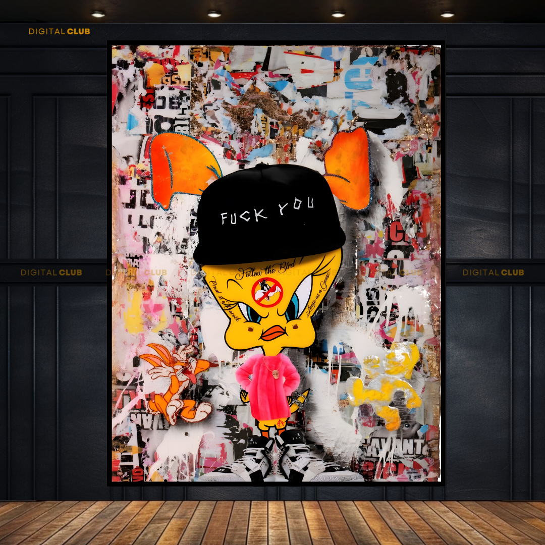 Tweety Looney Tunes POP Art - Premium Wall Art