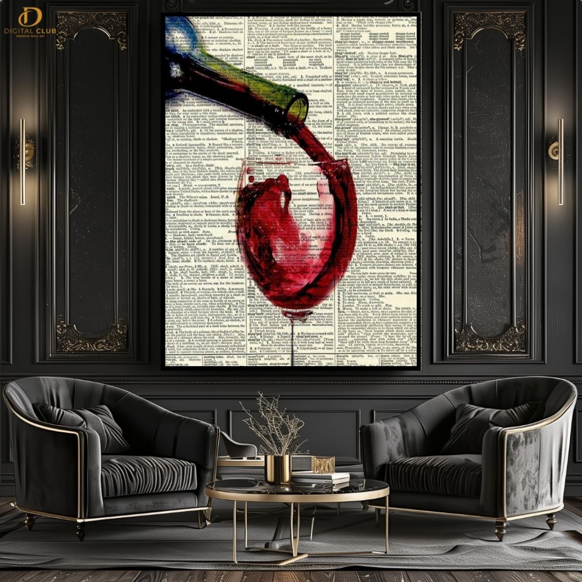Red Vine Artwork  - Aesthetic- Premium Wall Art