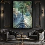 Map 2 - Vintage- Premium Wall Art