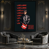 Leclerc 16- F1 Car- Premium Wall Art - Art Digital Club