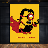 Crime Master Minion - Urdu Quote - Premium Wall Art