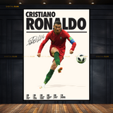 Cristiano Ronaldo Signed Artwork - Premium Wall Art