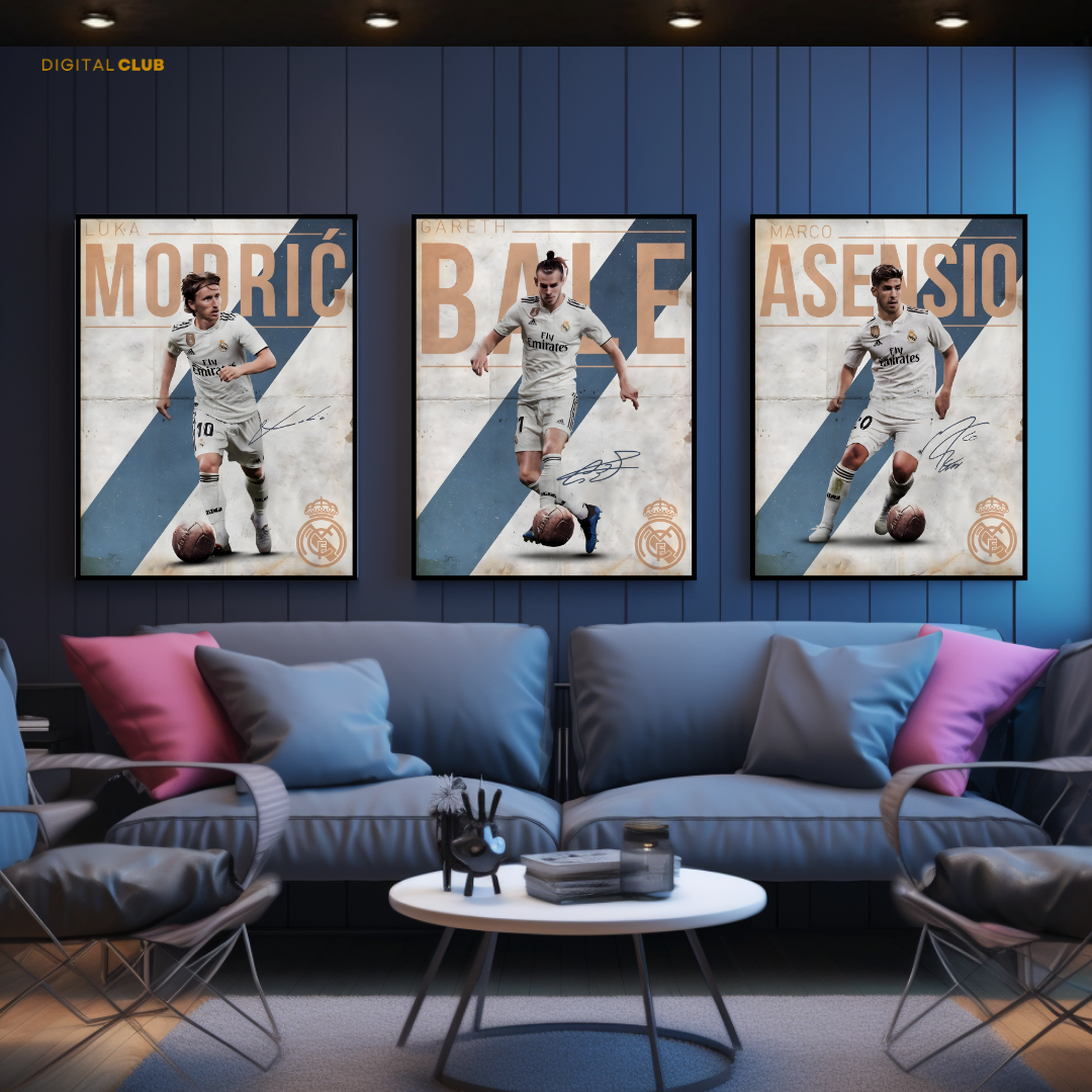 Real Madrid Artwork - 3 Panel Wall Art