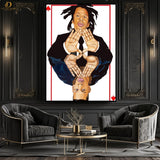 Jazzy J Vector - Music Artist - Premium Wall Art